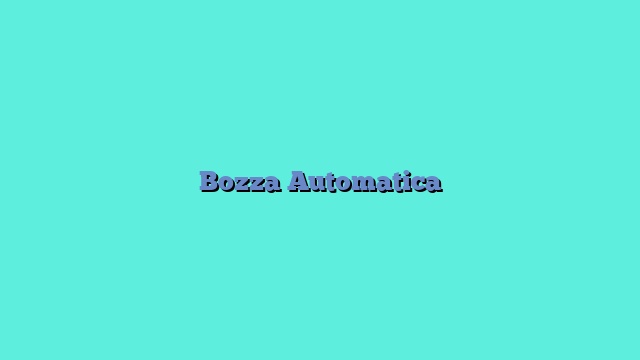 Bozza Automatica